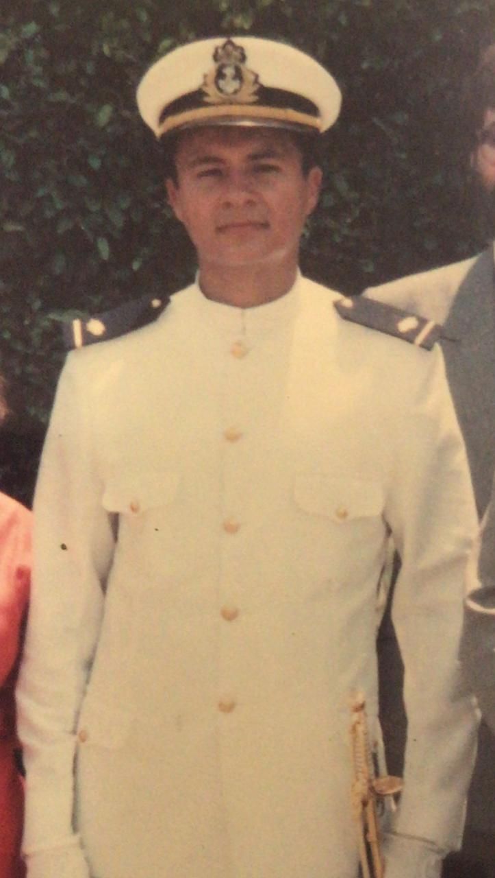 Carlos André durante o serviço na Marinha do Brasil